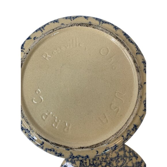VTG RRP Ransbottom Roseville USA Stoneware Casserole 8.5" x 5" P10125 Oven Safe - Picture 4 of 10